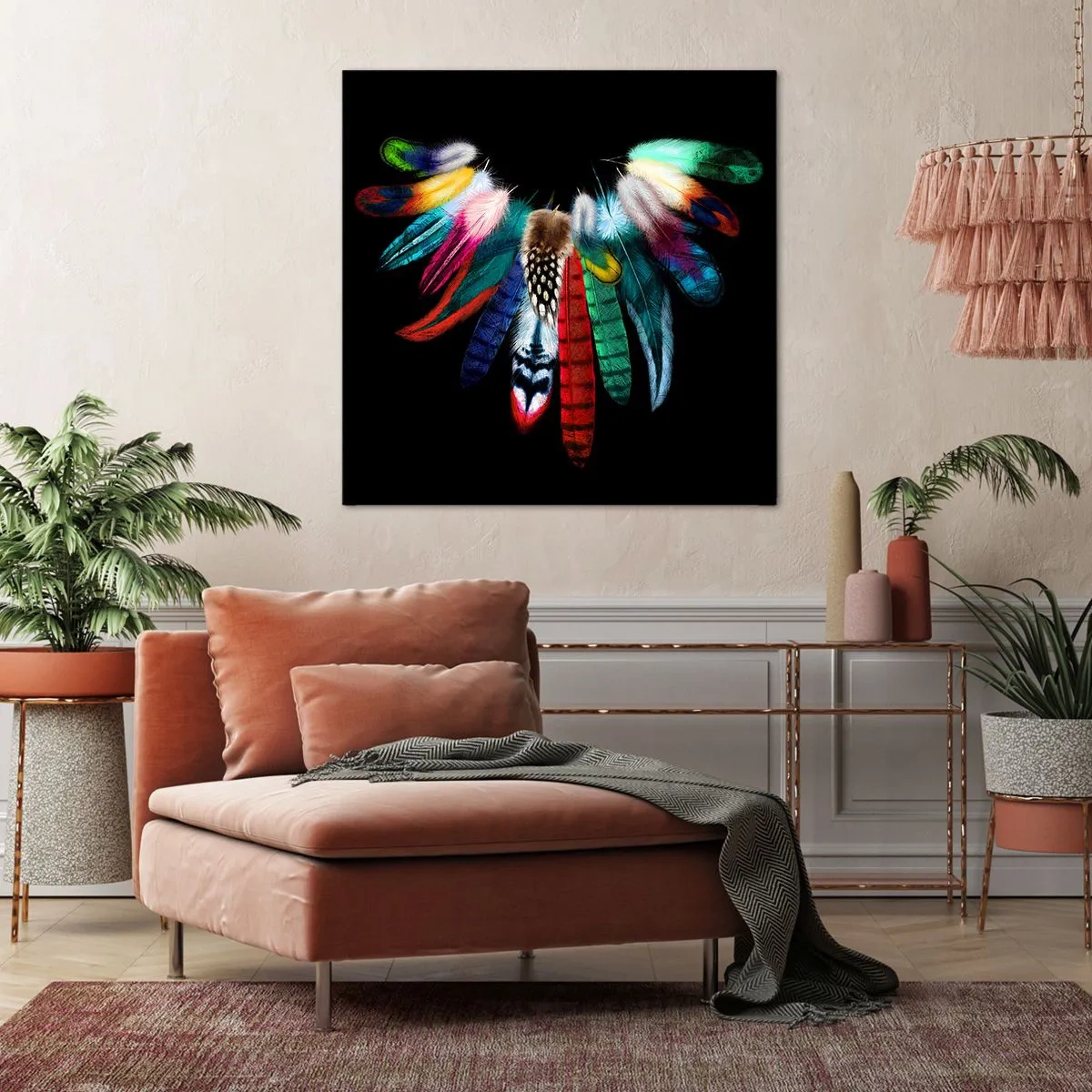 Vászonkép - Indiai nyaklánc - 40x40 cm