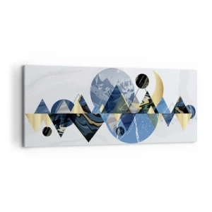 Vászonkép - Geometriai táj - 120x50 cm