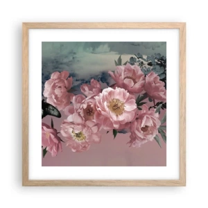 Poszter világos tölgy keretben - A romantika csúcsa - 40x40 cm