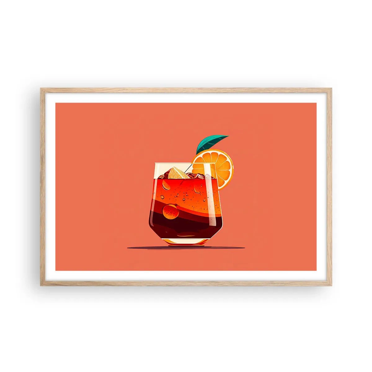 Poszter világos tölgy keretben - Nyári felfrissülés - 91x61 cm