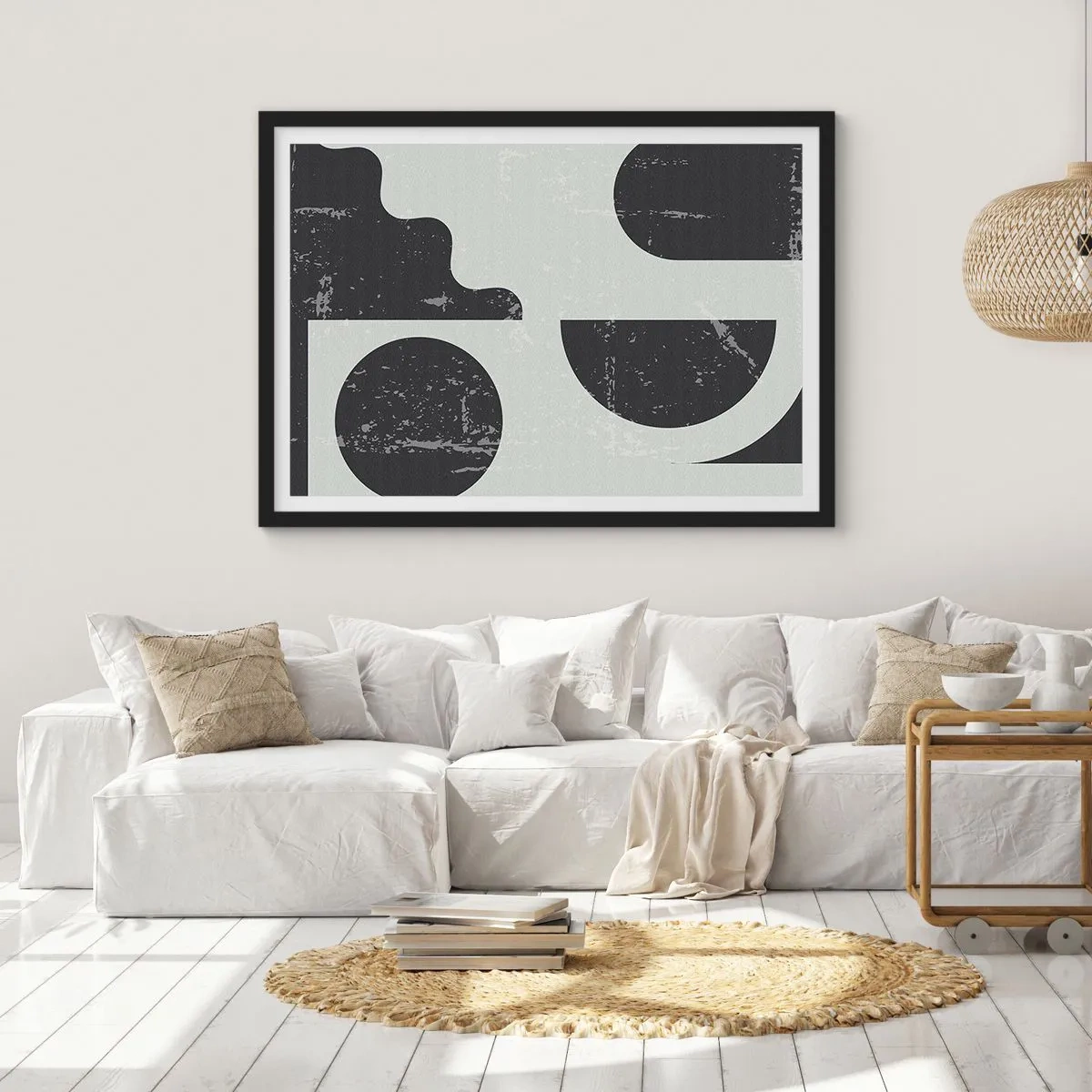 Poszter fehér keretben - Kompozíció fent és lent - 70x50 cm