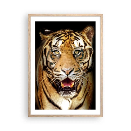 Poszter világos tölgy keretben - Szívében vad - 50x70 cm