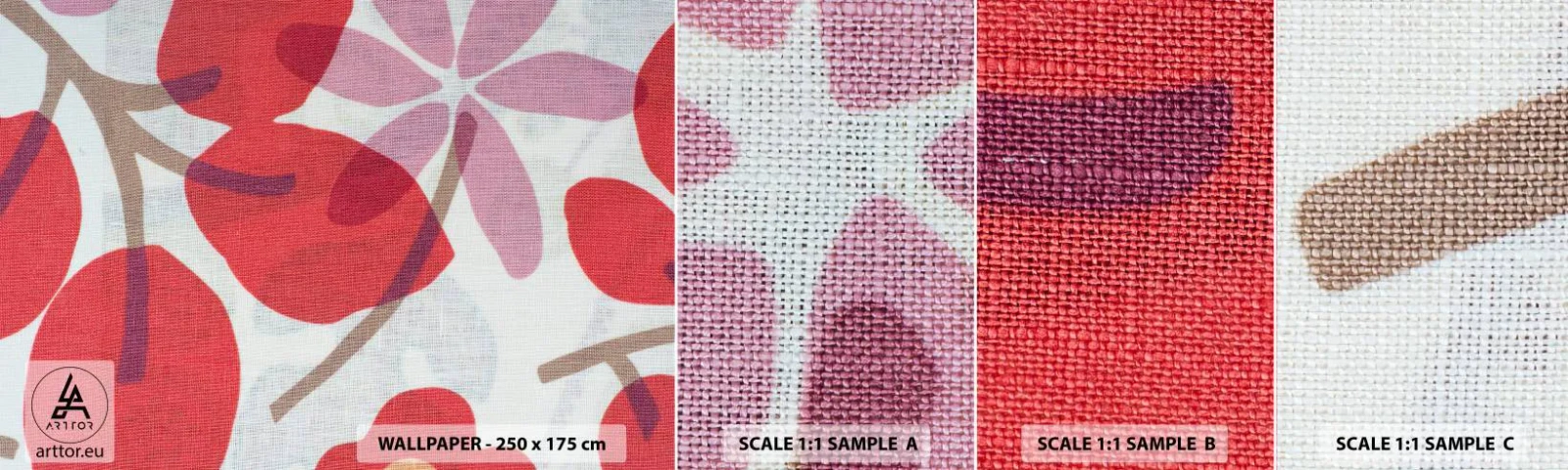 Fotótapéta Minta Öntapadós Deluxe Sticker - Virágkompozíció rózsaszínben - Boho, Virágok, Minimalizmus - 100x30 cm