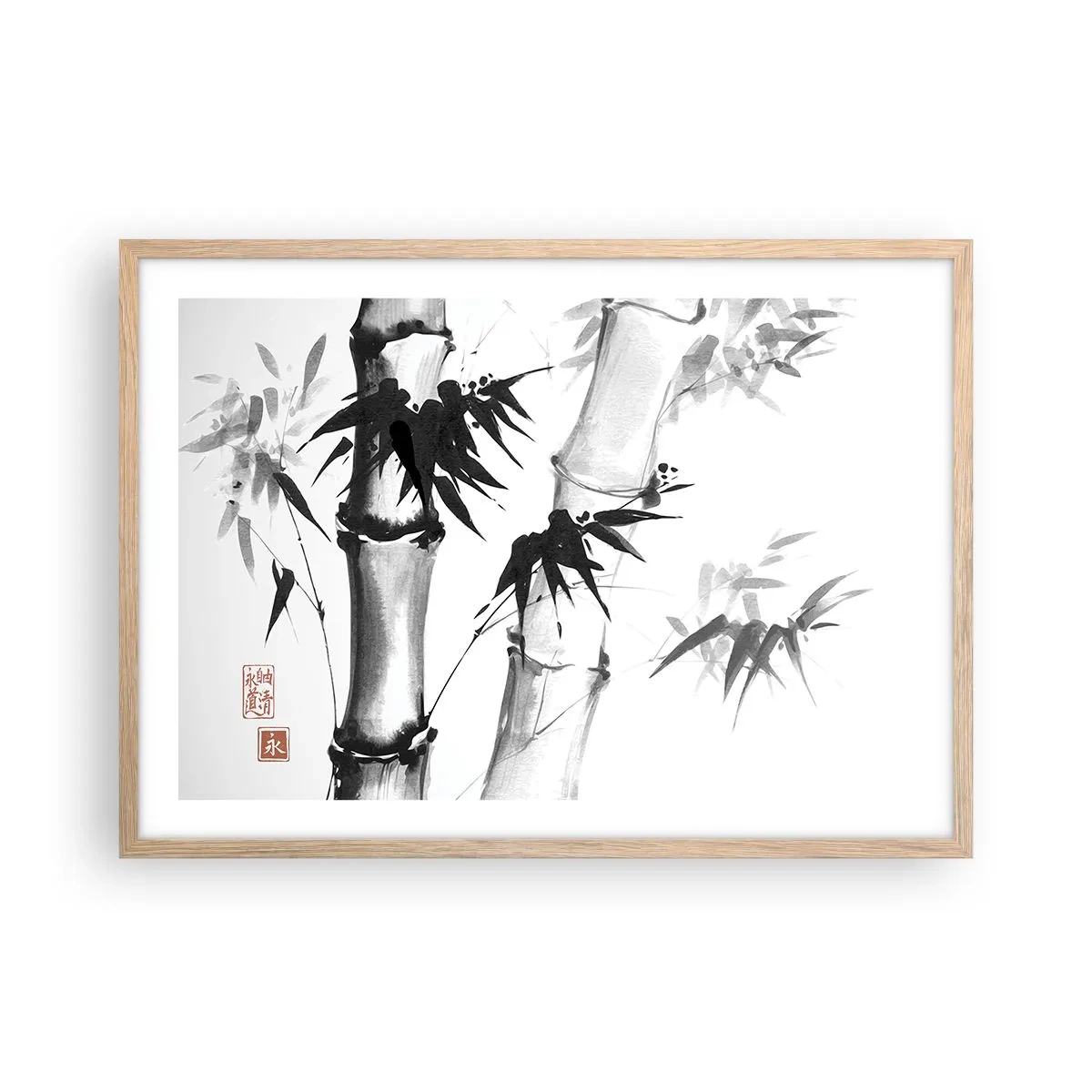 Poszter világos tölgy keretben - Közelkép a keletről - 70x50 cm