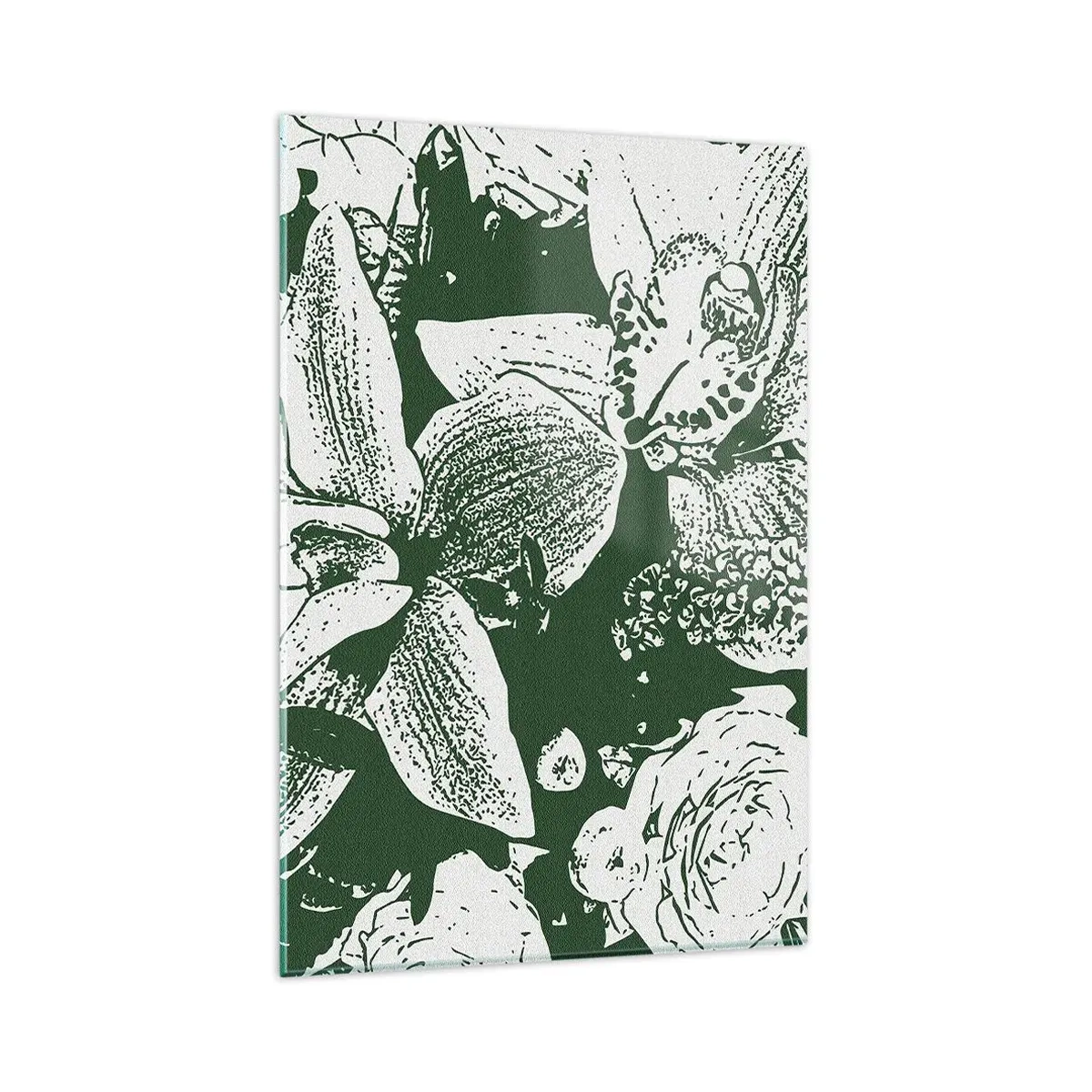 Üveg kép - Csokor - a zöld világa - 80x120 cm