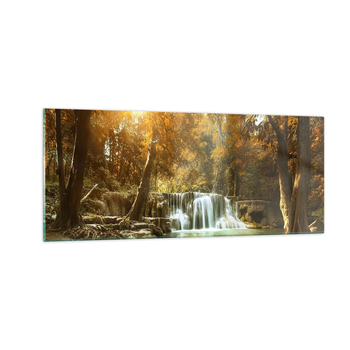 Üveg kép - Park kaszkád - 100x40 cm