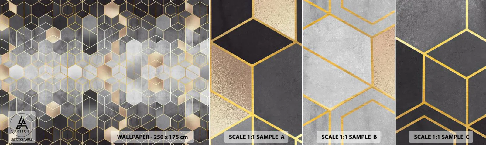 Fotótapéta Minta Standard Eco - Gyémánt kompozíció - Absztrakció, Darab, Grafika - 100x30 cm