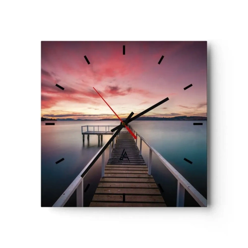 Falióra, Óra - Az este szelíd lángja - 40x40 cm