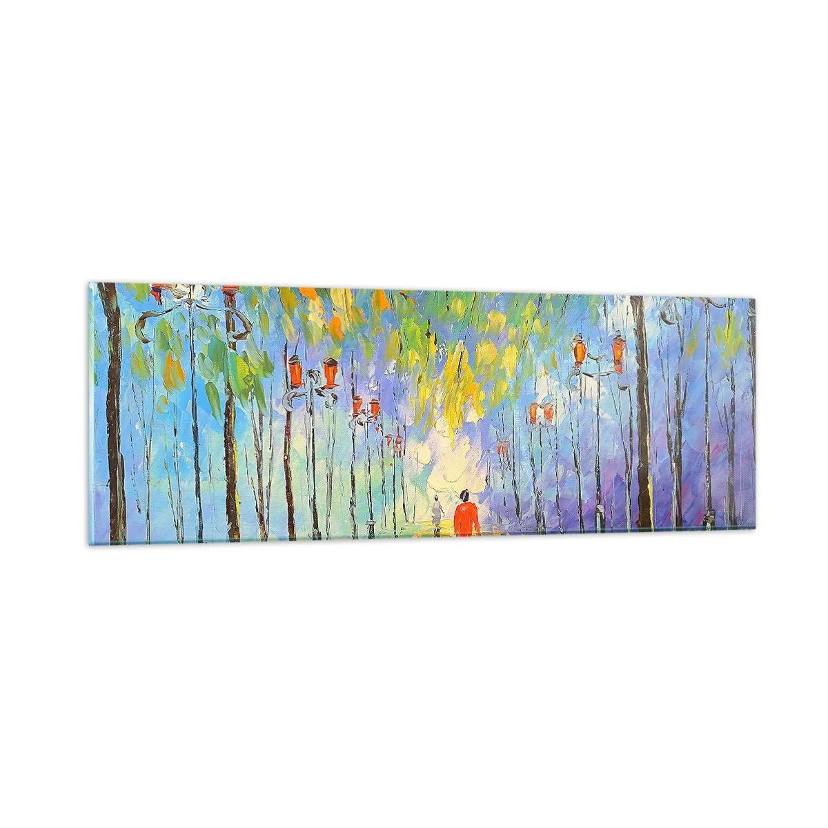 Üveg kép - Eső éjszakai dala - 90x30 cm