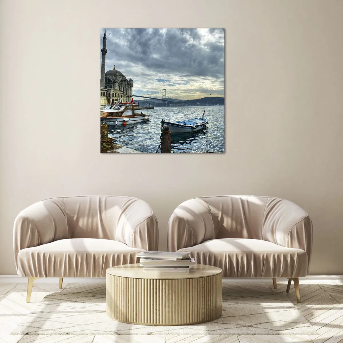 Üveg kép - A világok határán - 70x70 cm