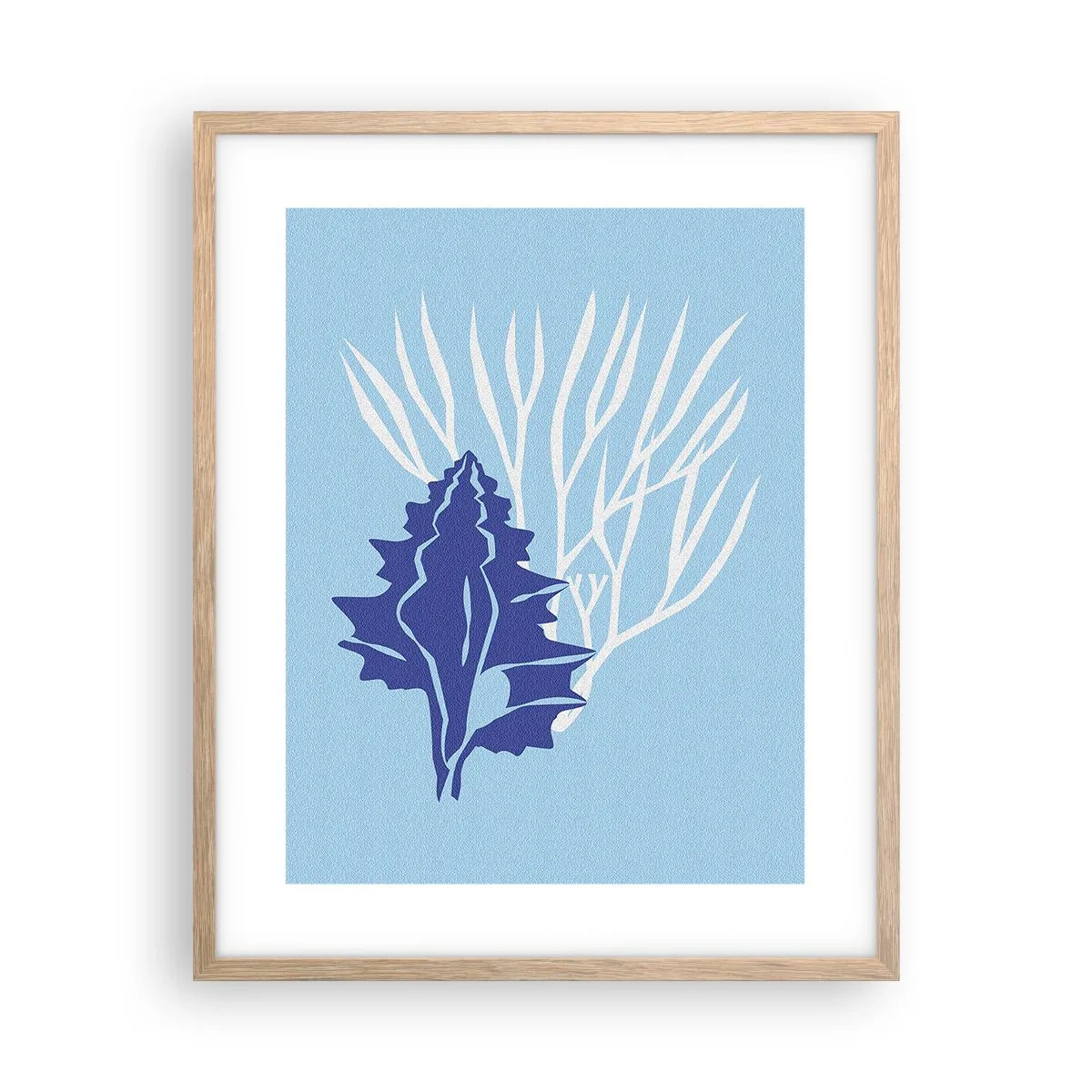 Poszter világos tölgy keretben - Lombos formák - 40x50 cm