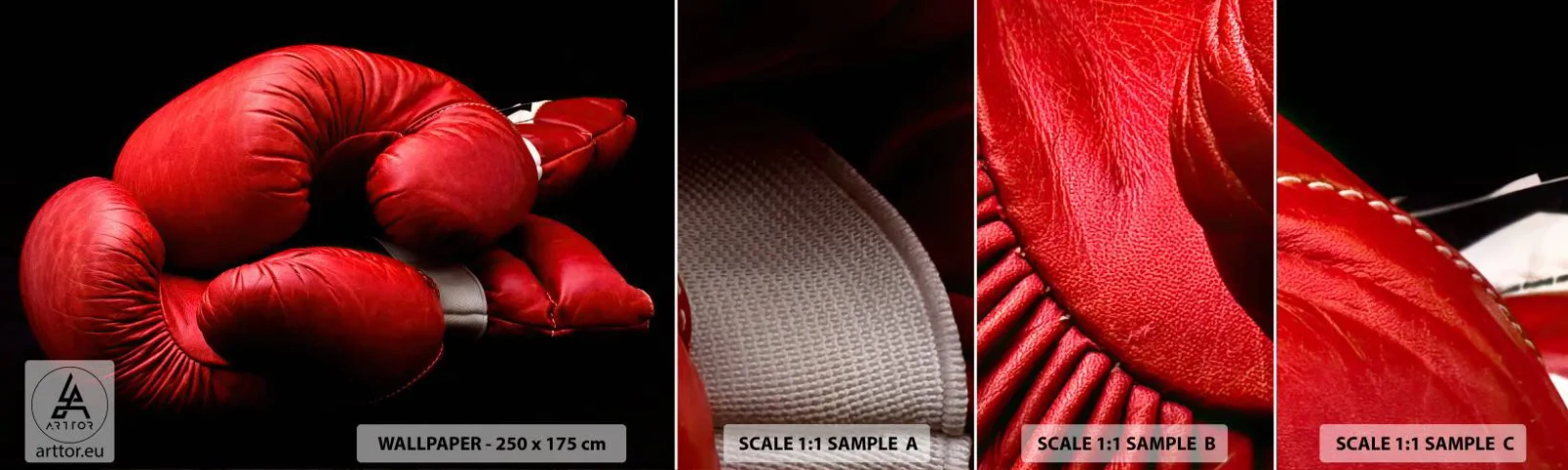 Fotótapéta Minta Standard Eco - A küzdelem érzelmei mögöttünk vannak - Sport, Doboz, Bokszkesztyű - 100x30 cm