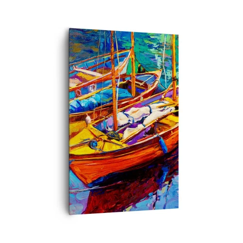Vászonkép - Színektől sűrű vízen - 80x120 cm