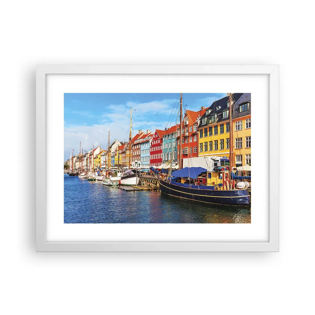 Poszter fekete keretben - Örömteli rakpart - 40x30 cm