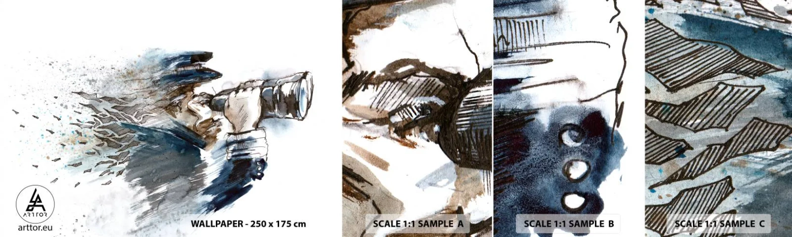 Fotótapéta Minta Standard Eco - Tíz a Beaufort-skálán! - Absztrakció, Tengerész, Kapitány - 100x30 cm