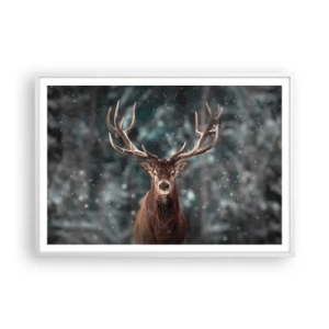 Poszter fekete keretben - Az erdő királya koronázva - 100x70 cm