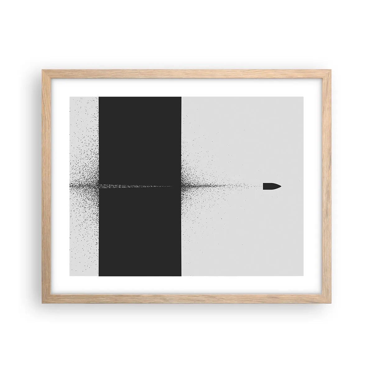 Poszter világos tölgy keretben - Egyenesen a cél felé - 50x40 cm