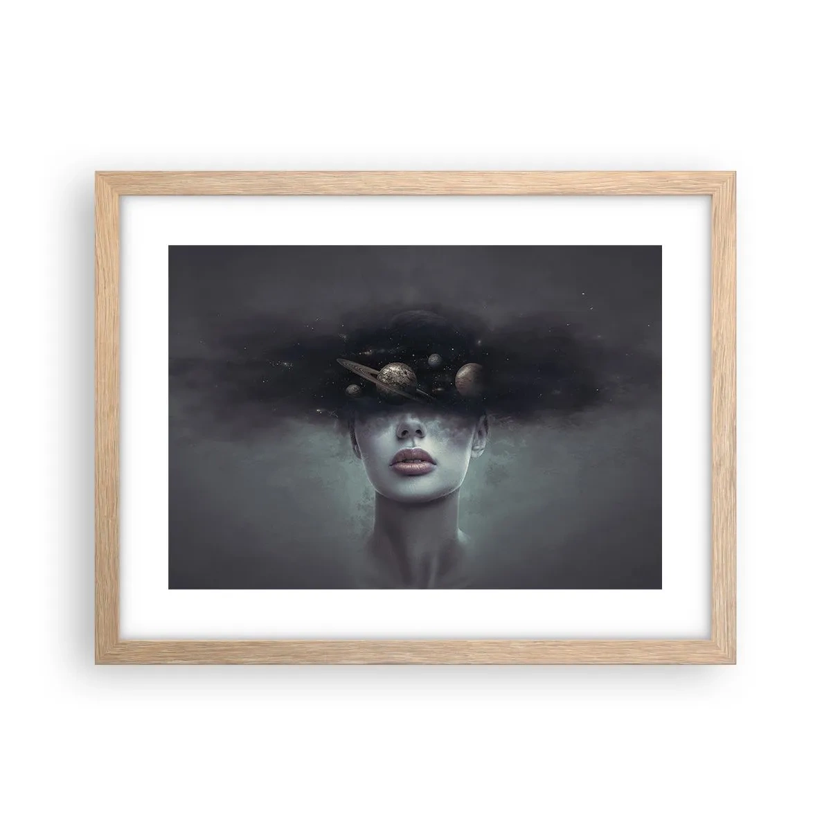 Poszter világos tölgy keretben - És a bolygók megvadulnak... - 40x30 cm