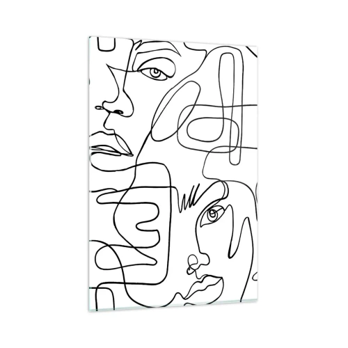 Üveg kép - Összegabalyodott érzelmekben - 80x120 cm