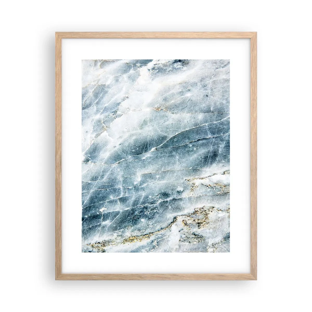 Poszter világos tölgy keretben - Jégvilág - 40x50 cm