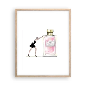 Poszter világos tölgy keretben - A nőiesség lényege - 40x50 cm