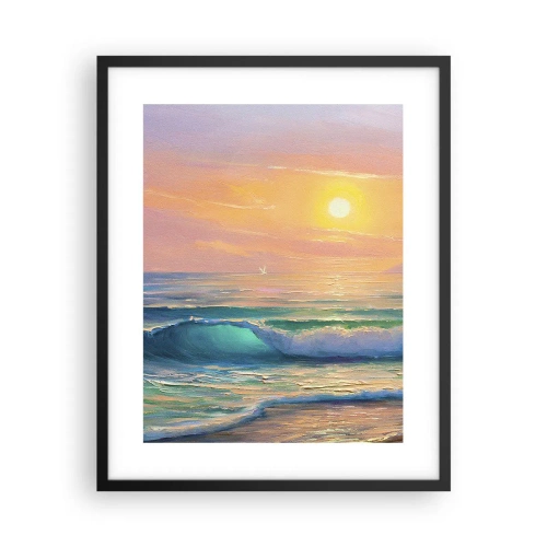 Poszter fehér keretben - A hullámok türkizkék dala - 40x50 cm