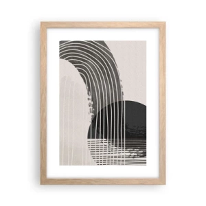 Poszter világos tölgy keretben - Oda és vissza - 30x40 cm