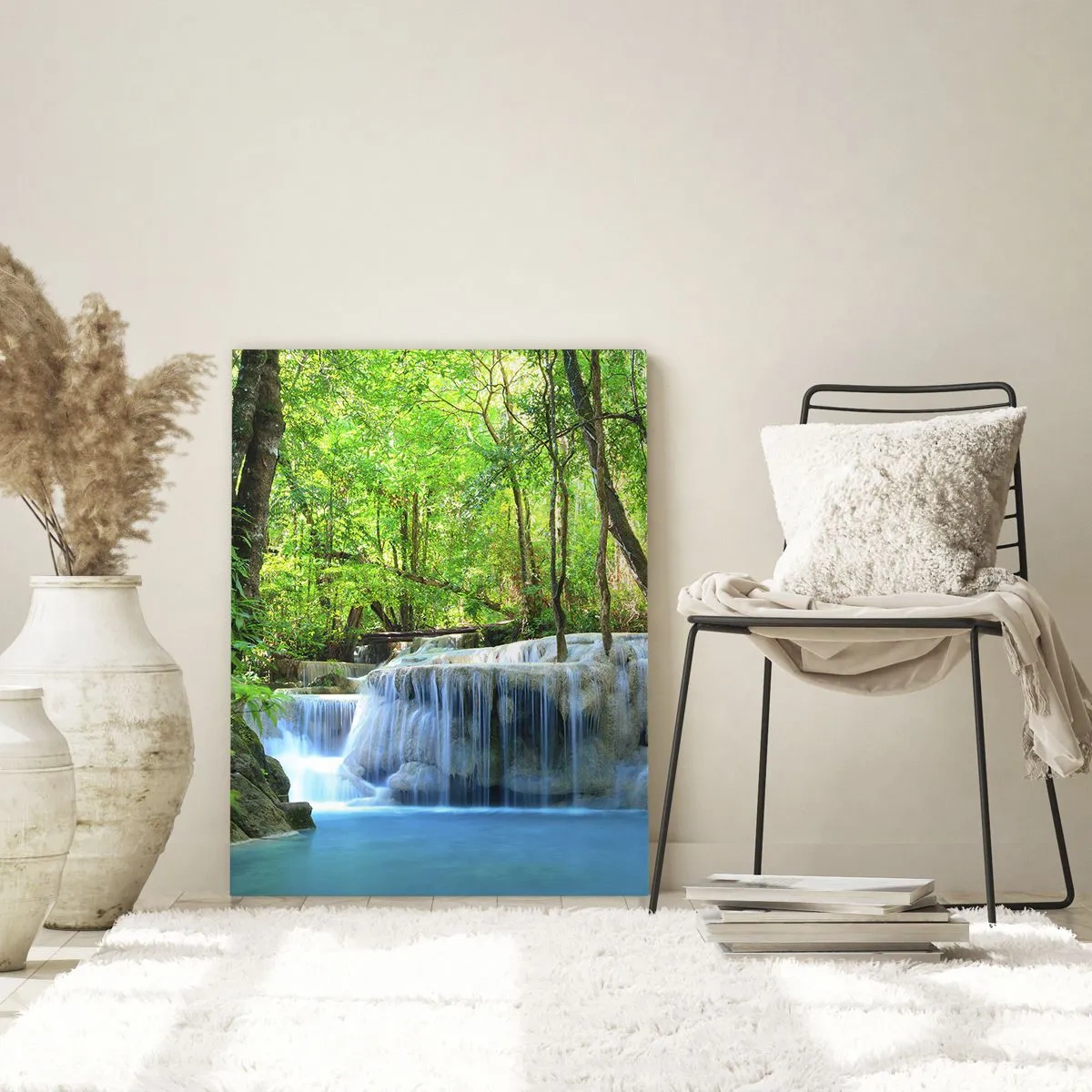 Üveg kép - Türkizbe és zöldbe merülni - 50x70 cm