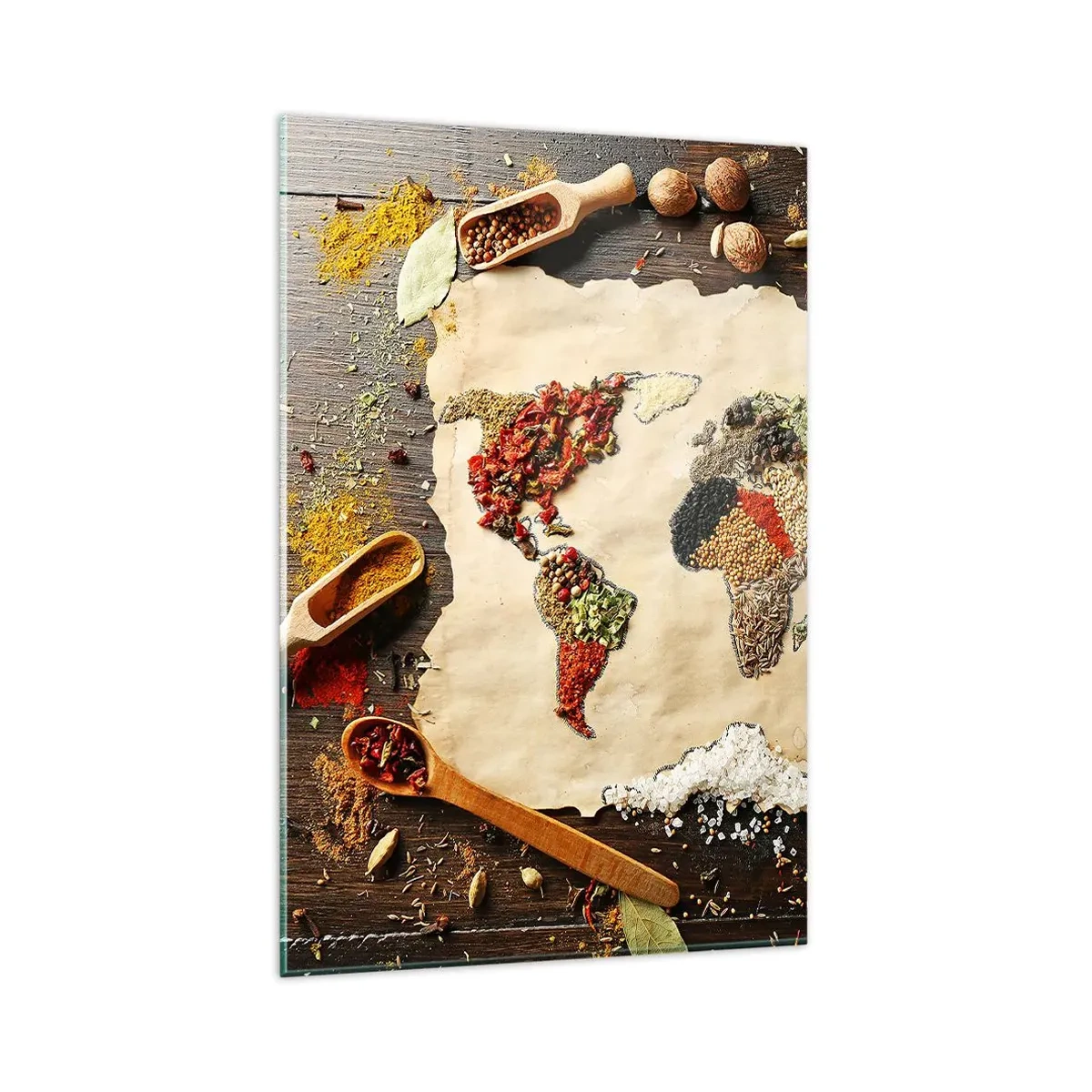 Üveg kép - A világ összes íze - 80x120 cm
