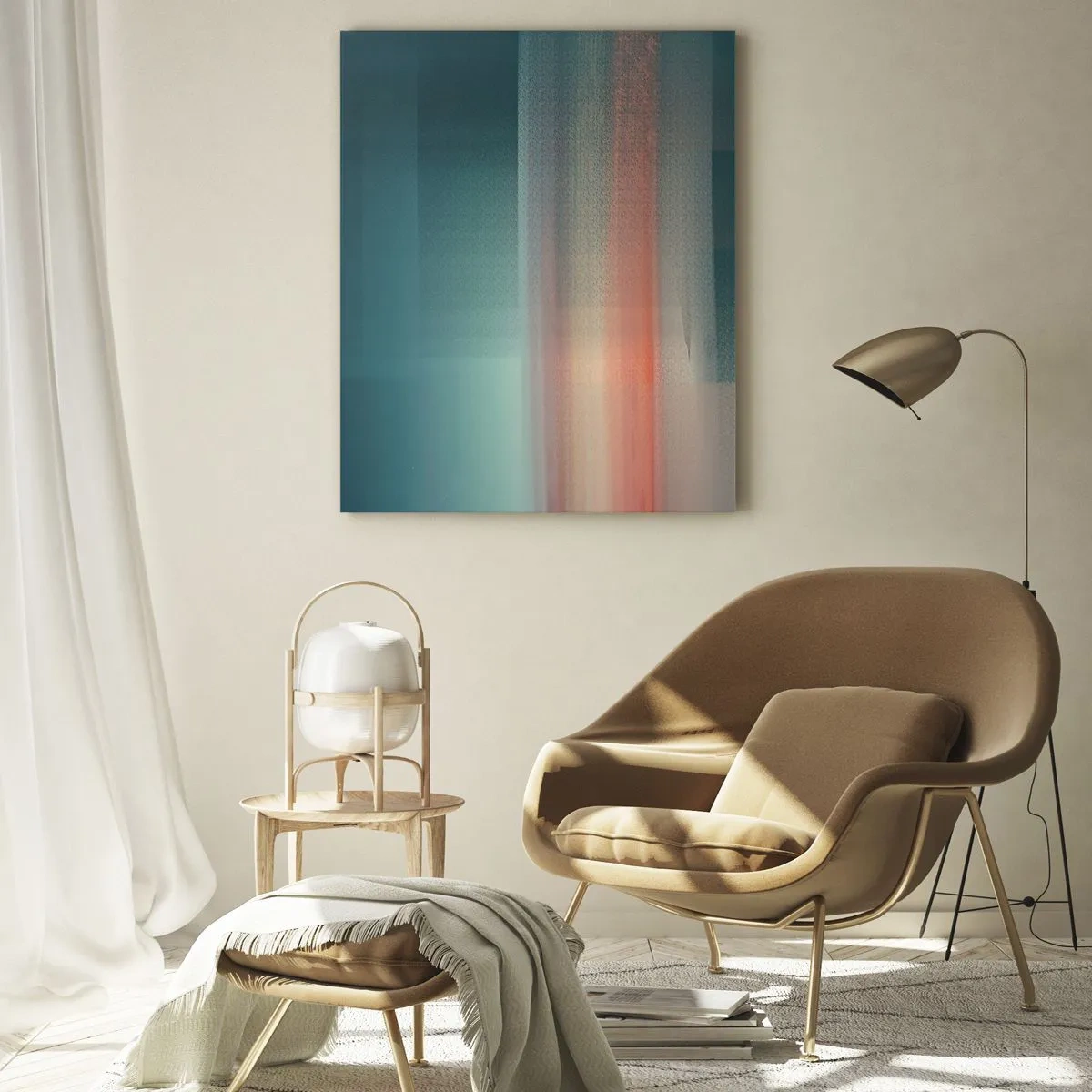 Üveg kép - Absztrakt: fényhullámok - 50x70 cm