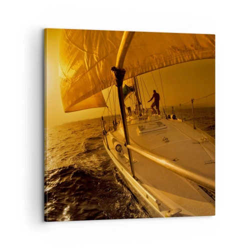 Vászonkép - Arany este egy színes nap után - 60x60 cm