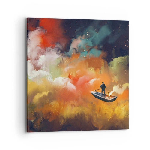 Vászonkép - Hajóval a galaxison keresztül - 70x70 cm