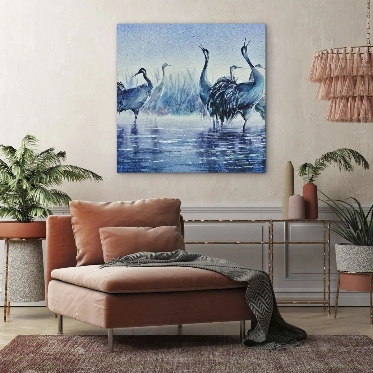 Vászonkép - Reggeli találkozás - 60x60 cm