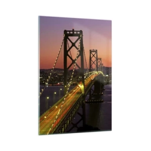 Üveg kép - Este a lilában - 80x120 cm