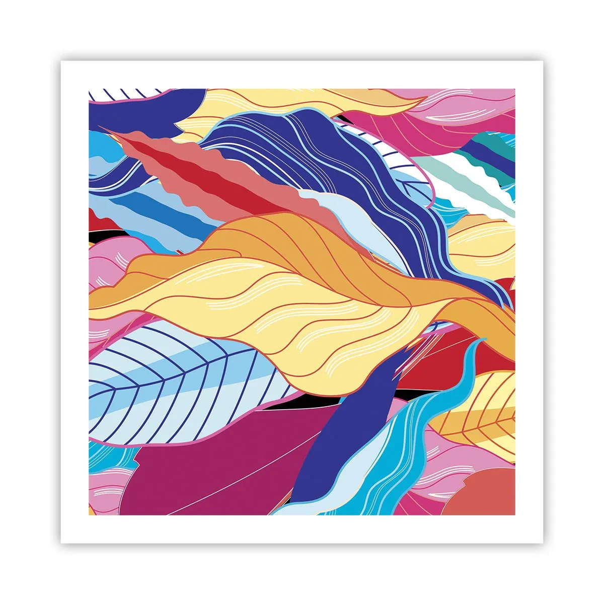 Poszter - Színes rendetlenség - 60x60 cm