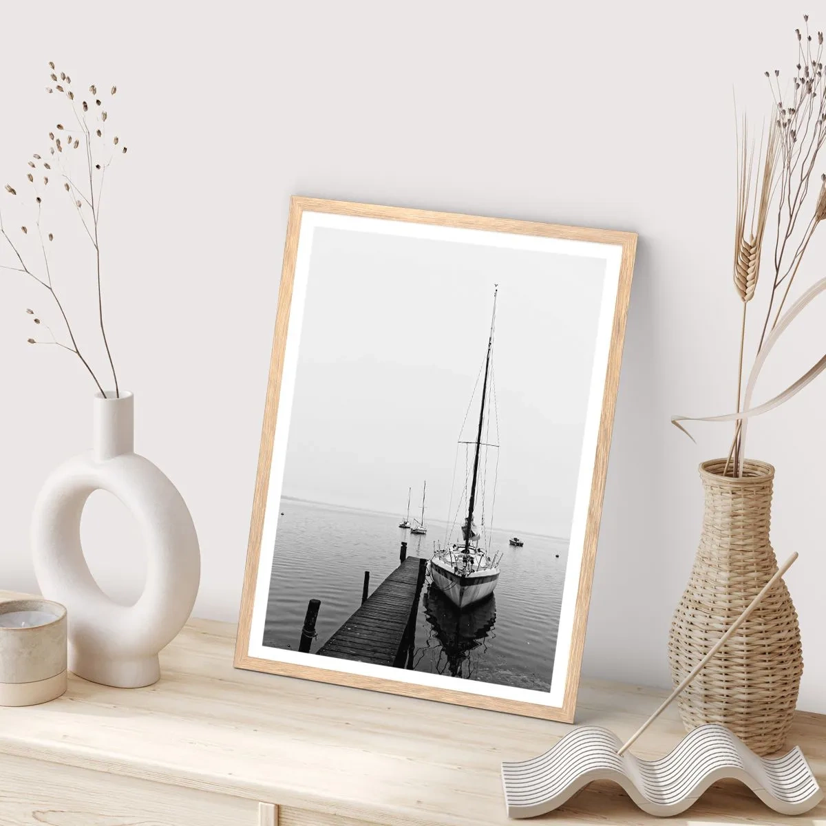 Poszter világos tölgy keretben - Indulásra készen - 70x100 cm