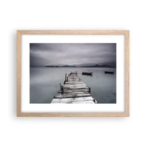 Poszter világos tölgy keretben - Holnap indulhatsz - 40x30 cm