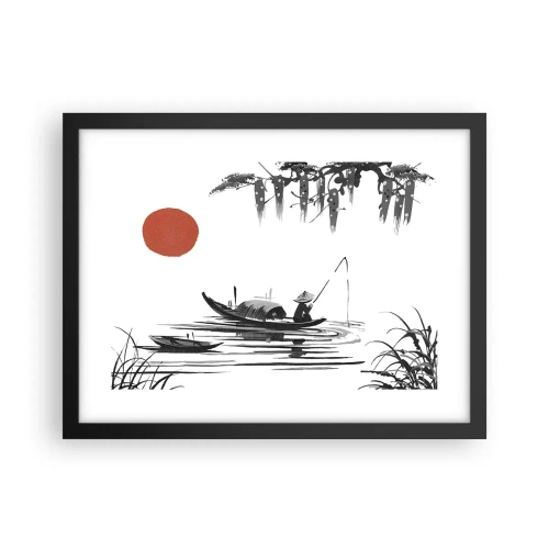 Poszter fehér keretben - Ázsiai délután - 40x30 cm