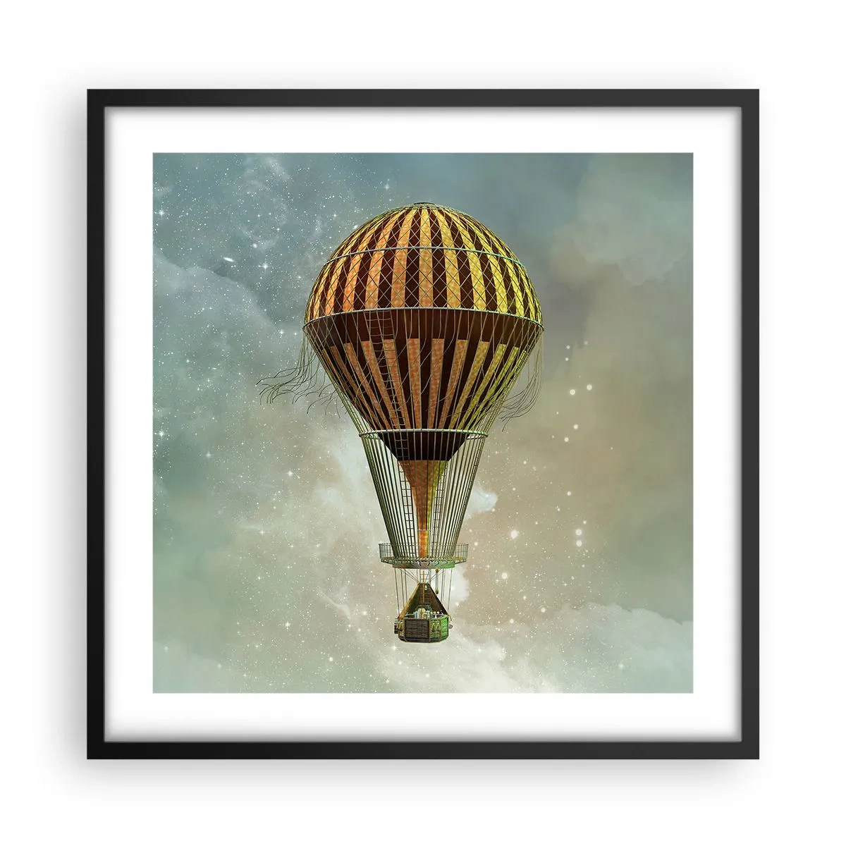 Poszter fehér keretben - Úttörő járatok - 50x50 cm