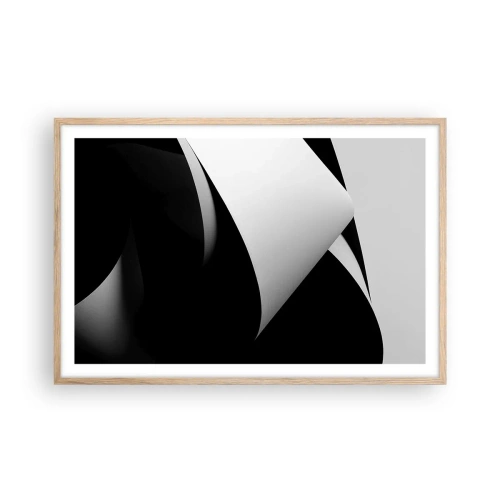 Poszter világos tölgy keretben - Fénysíkok az árnyék mélyéről - 91x61 cm