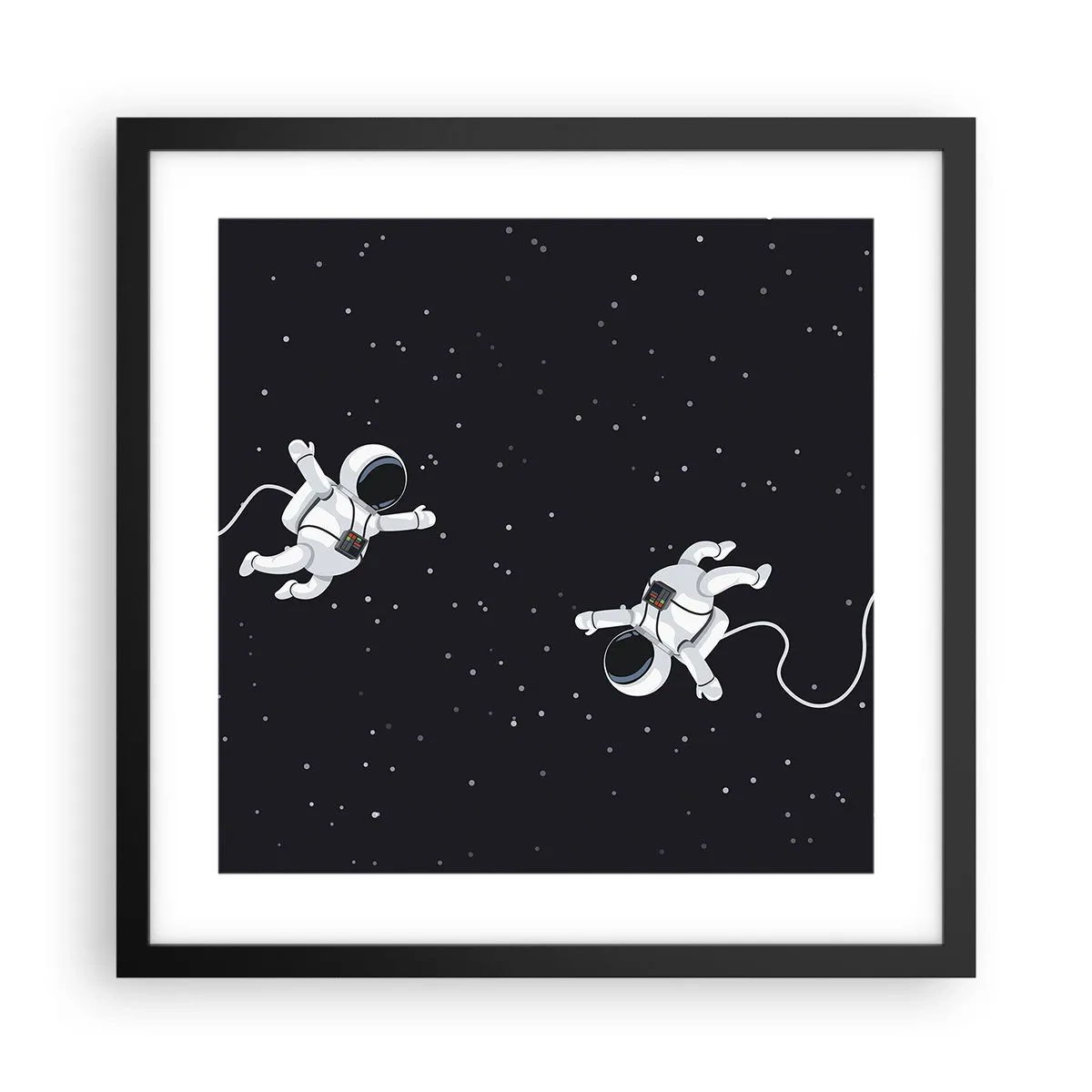 Poszter fehér keretben - Kozmikus tánc - 40x40 cm