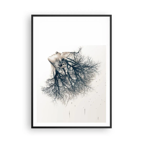 Poszter fehér keretben - Hallgatva a fa suttogását - 70x100 cm