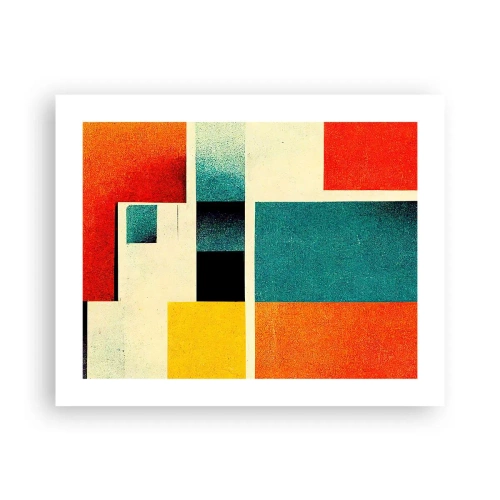 Poszter - Geometrikus absztrakció - jó energia - 50x40 cm