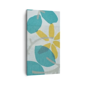 Vászonkép - Azúrkék levelek között - 45x80 cm