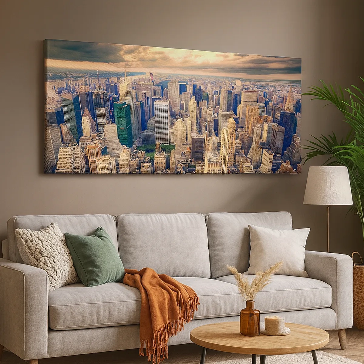 Vászonkép - Aranyozott metropolisz - 30x30 cm