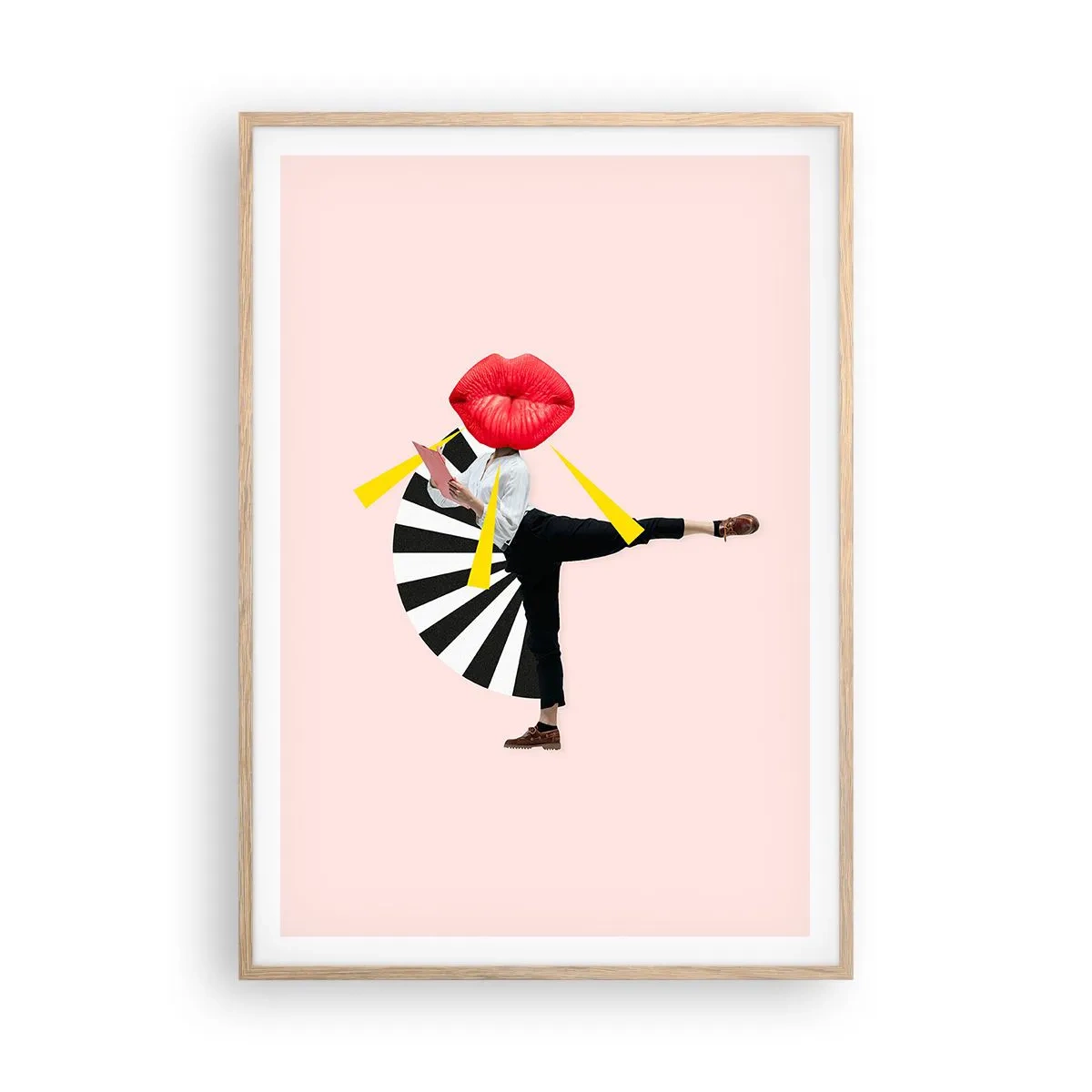 Poszter világos tölgy keretben - Szürreális pop art - 70x100 cm