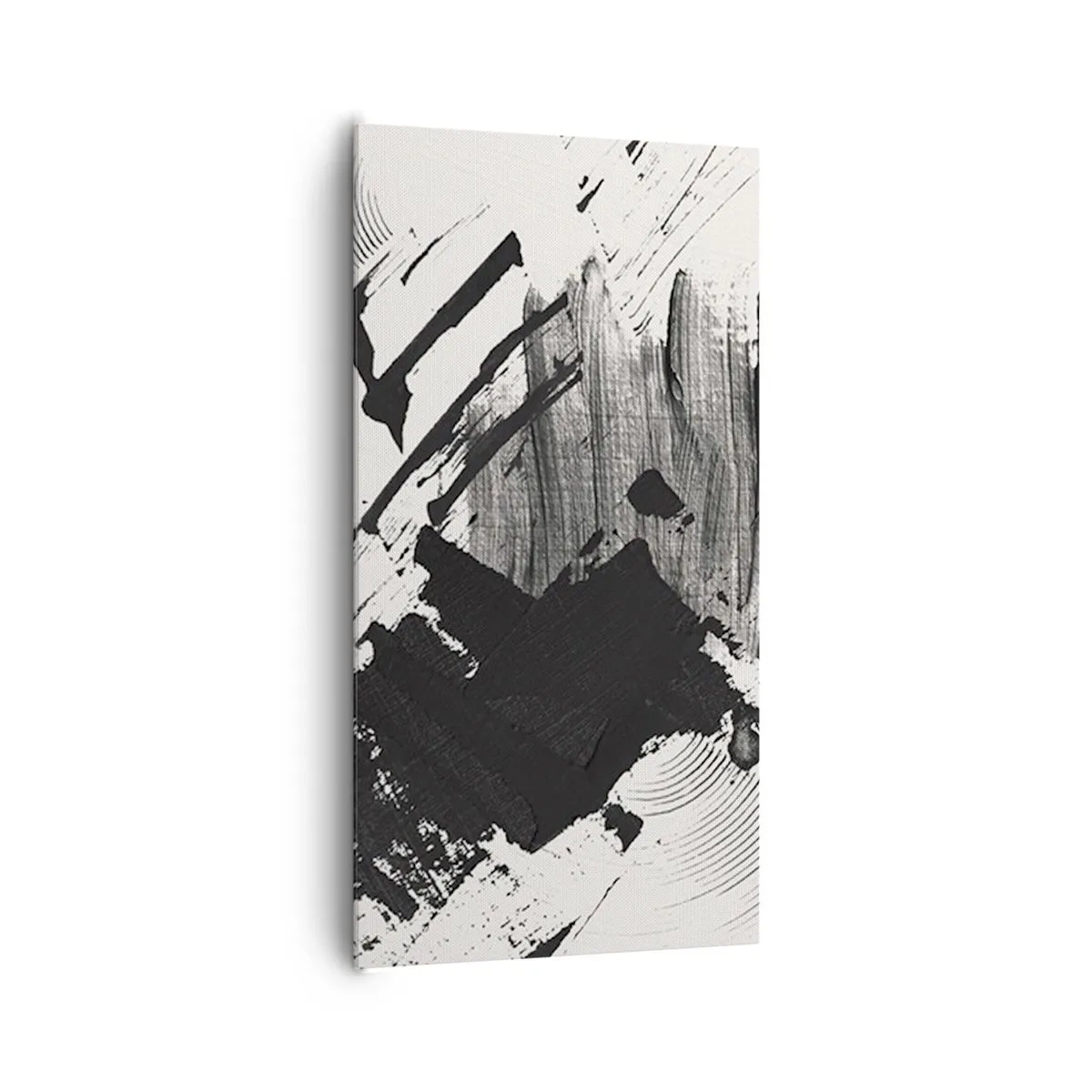 Vászonkép - Absztrakció - a fekete kifejezése - 65x120 cm