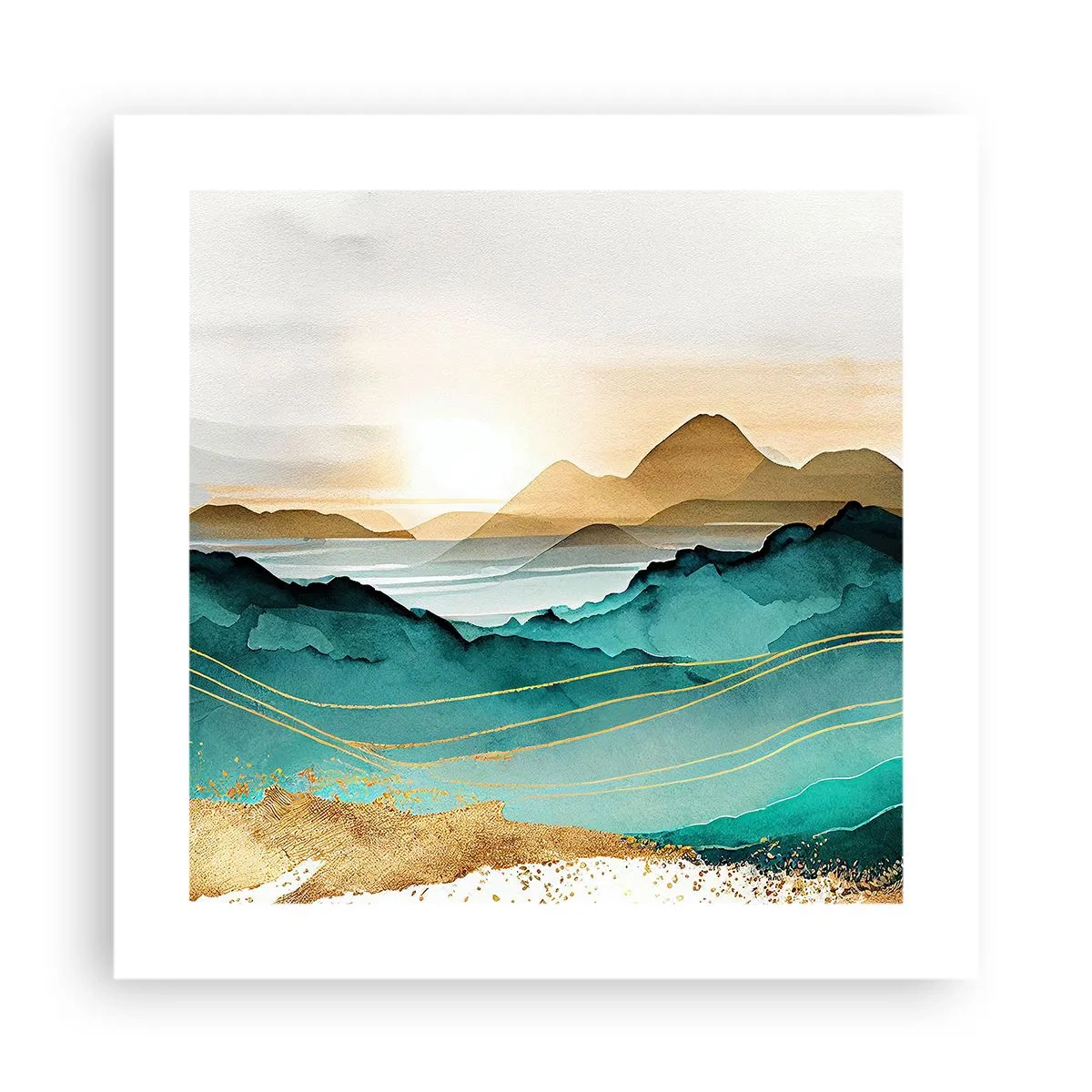 Poszter - Az absztrakció határán - tájkép - 40x40 cm