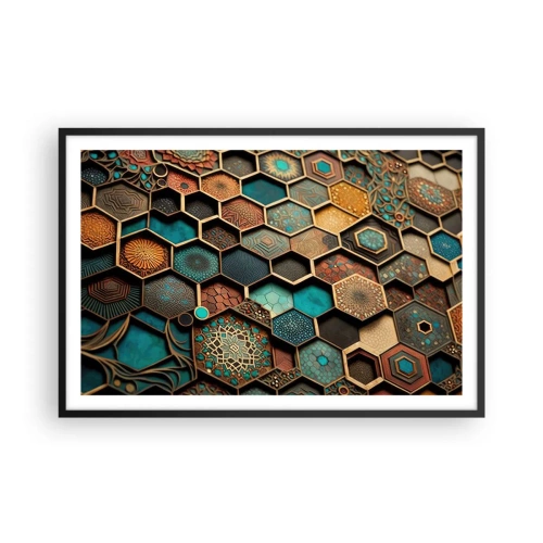 Poszter fehér keretben - Arab ornamentika - egy variáció - 91x61 cm