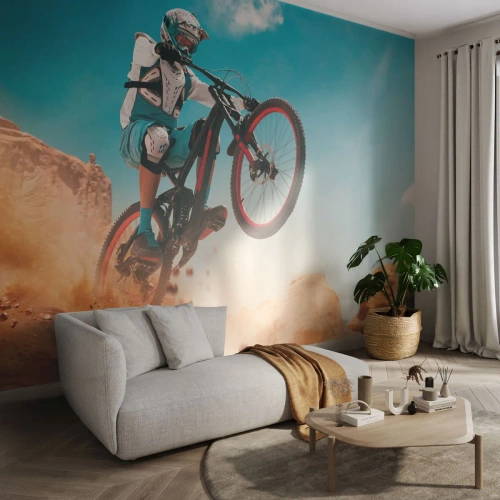 Fotótapéta Premium Canvas - Kerékpáros őrület ördöge - Kerékpár, Sebesség, Sportversenyek - 300x210 cm